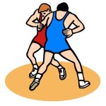 Wrestlers from Microsoft Publisher Clipart