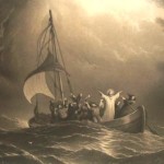 Jesus calms storm by dore in public domain